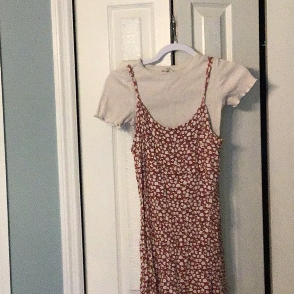 Jessica Simpson Floral Kids Dress - Red and White